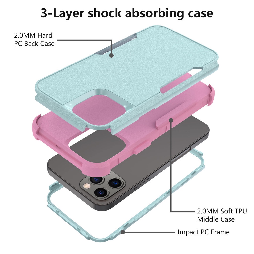 Casing Hardcase iPhone 13 14 Pro Max 12 Pro Max Mini XS Max XR X 11 Pro Max 7 8 Plus Shockproof Motif Militer