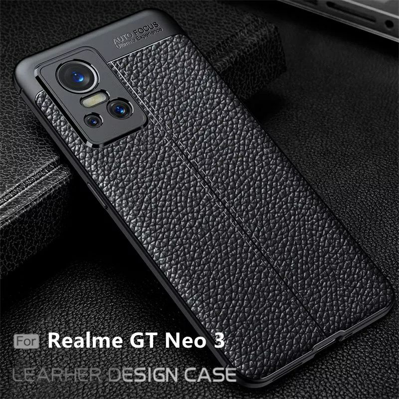 Case Realme GT Neo 3 Softcase Leather Auto focus Original