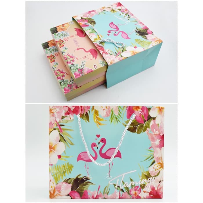 

JGO Paper Bag Tebal Ocean Flaminggo " Termurah " Kantong Gift Box Hampers