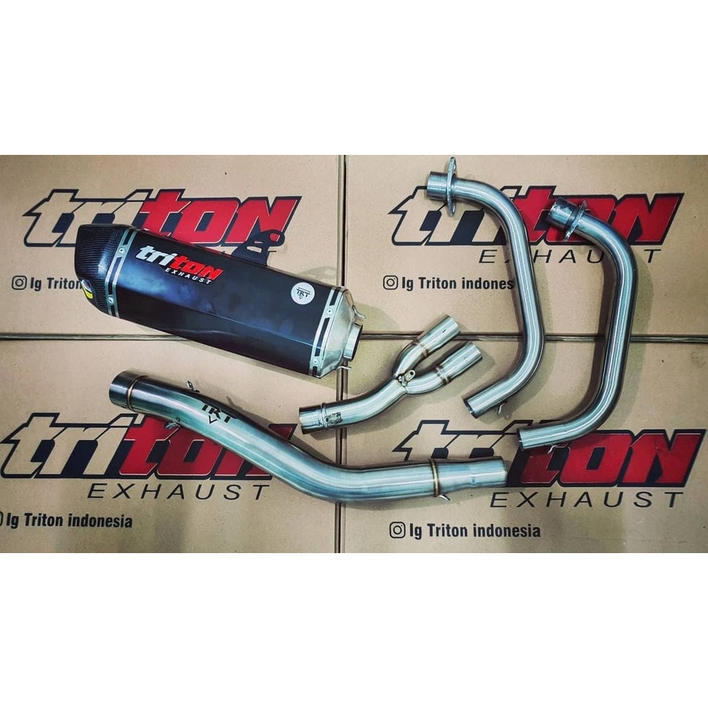 Knalpot Ninja250 fi,Z250 Cbr250rr,R25 Original Triton Exhaust Garansi Seumur Hidup