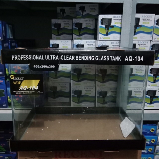 AQUARIUM BENDING Amara atau Recent AQ 104?(tanpa sambungan) 40X22X25cm
