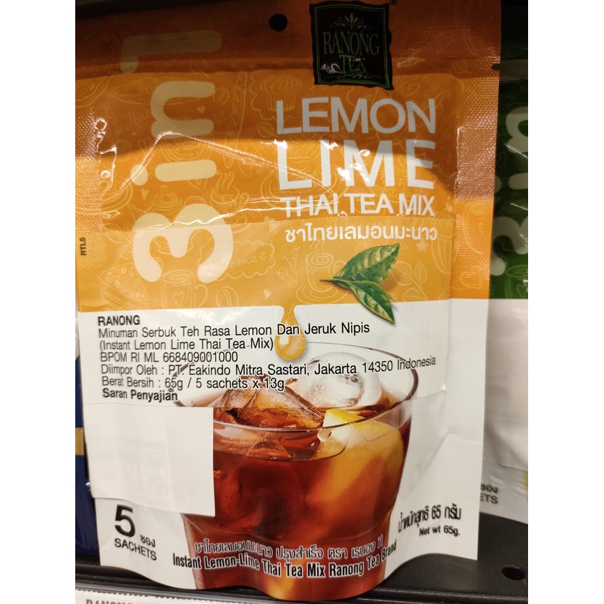

Ranong Tea 3In1 Lemon Lime I MATCHA I MIX Thai Tea Mix 65Gr[BB]