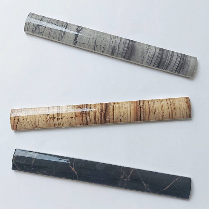 Lis Keramik Morif Marmer 20cm / Kuku Macan Marmer / BonBon