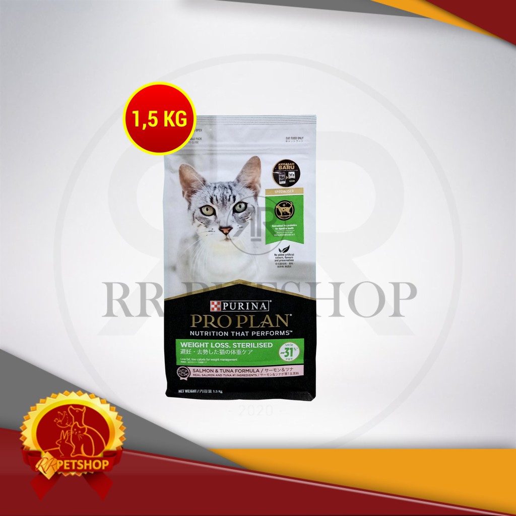 ProPlan Makanan Kucing Kebiri Obesitas Pro Plan Sterlised Salmon 1.5KG