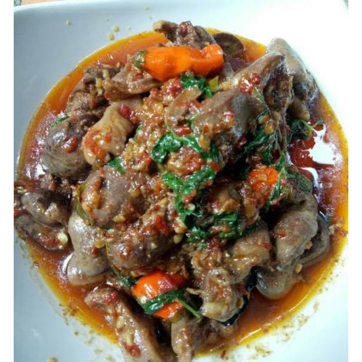 

Ati ampela ayam rica-rica/woku-woku (bisa vacum)