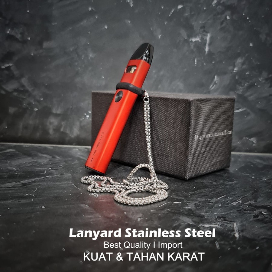 LANYARD POD METAL MODEL RANTAI STAINLESS STEEL GRATIS 3 RING