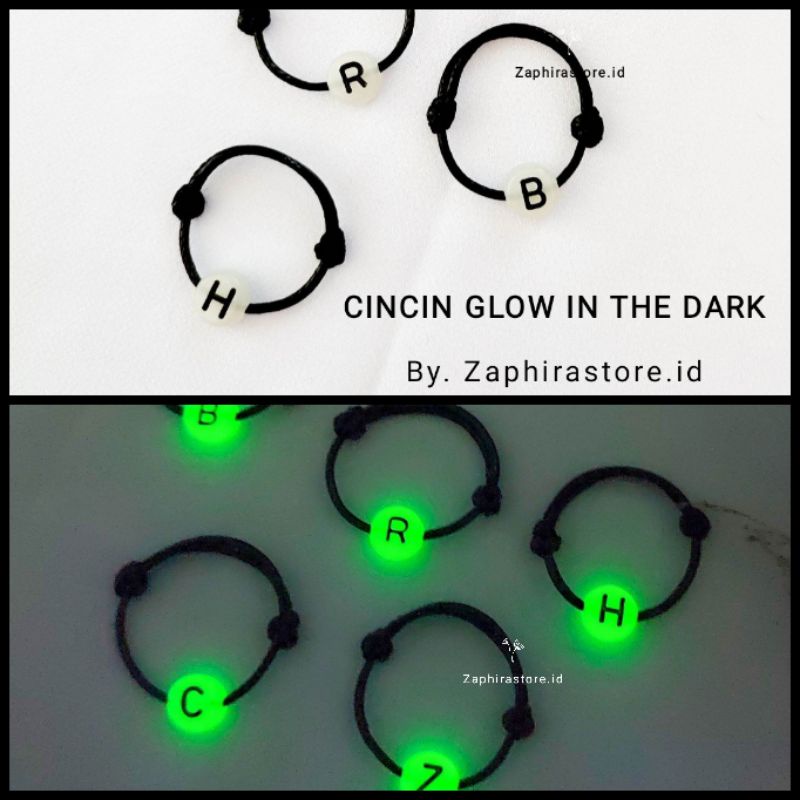 Zaphirastore* CINCIN GLOW IN THE DARK | CINCIN INISIAL