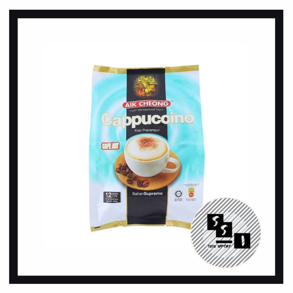 

Aik Cheong Cappuccino / white coffee instant/ 4in1 coffee 300grm