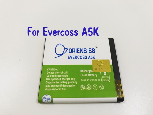 (P) Baterai batre battery evercoss A5K double power/IC ORIENS88