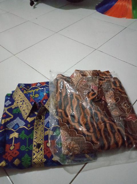 Qnunbatik Kemeja Batik Lengan Pendek Standard - Jumbo 5l Mentari Prodo