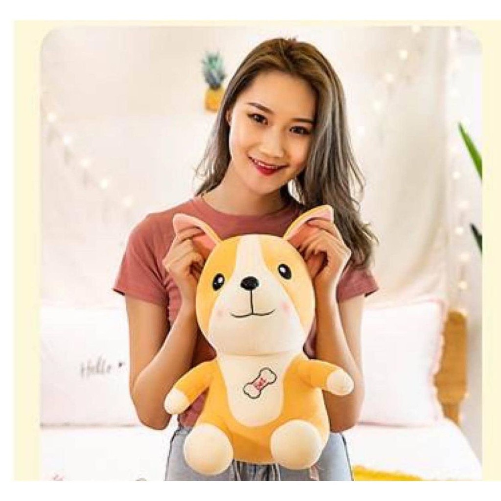 BONEKA CORGI DOG 35cm SOFT Boneka Anjing SUPER BARU IMPOR/boneka karakter lucu/boneka terbaru/boneka shiba/boneka karakter anjing