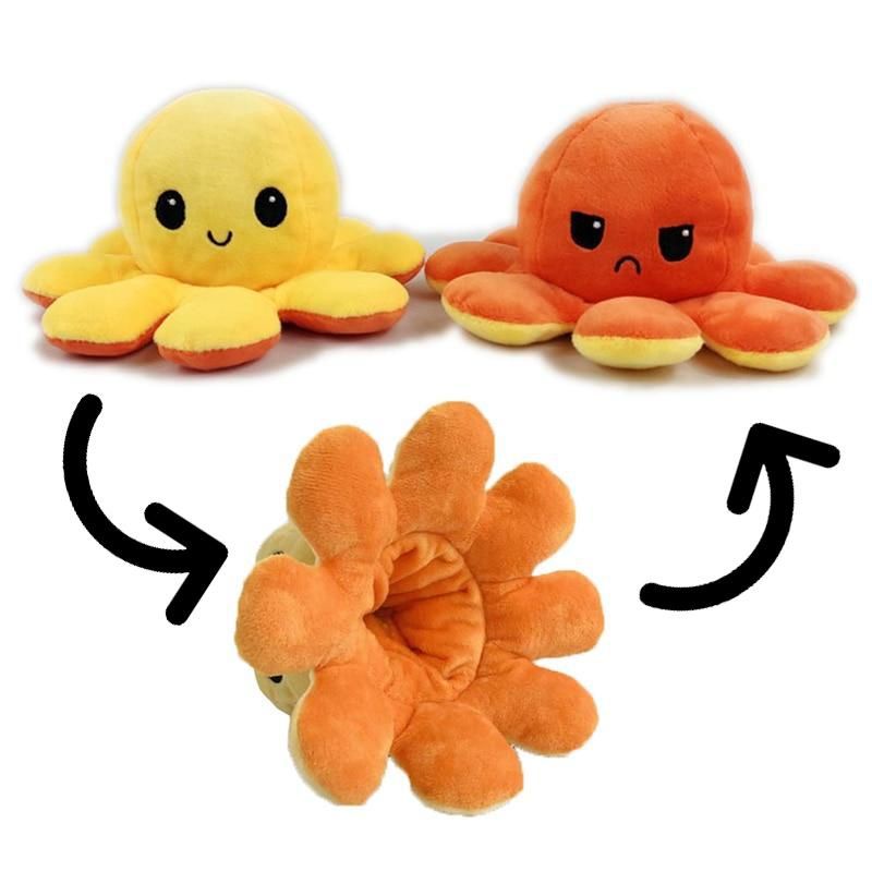 Boneka gurita bolak balik Murah Octopus doll Dua Sisi Reversible Lucu Imut Bahan Halus Dan Lembut SNI