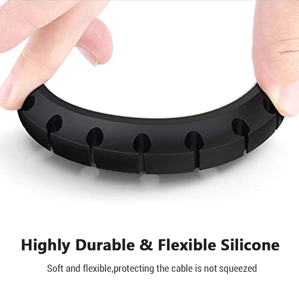 Striveday Klip Kabel Organizer Silicone Cable Clip / Karet holder kabel casan
