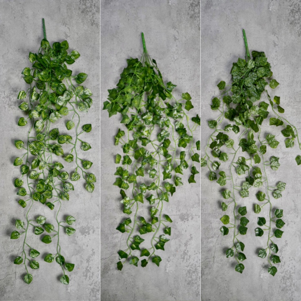 Rambat daun panjang / rambat daun kain /daun dekorasi