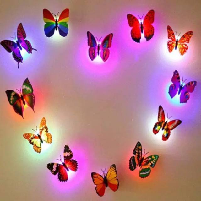 Kupu LED kupu kupu LED nyala  lampu  hiasan butterfly 