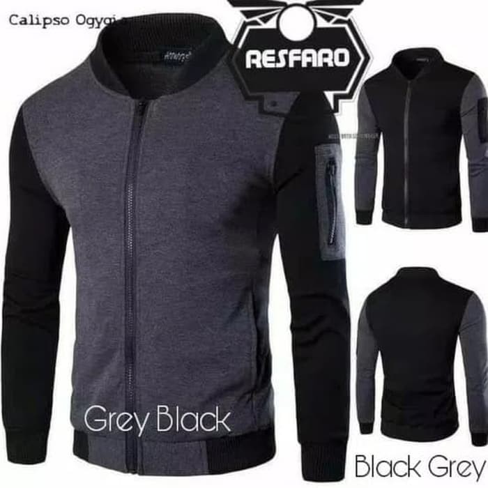 JAKET BOMBER FLEECE PREMIUM BIG SIZE JUMBO XXL PARKA PRIA MOTOR