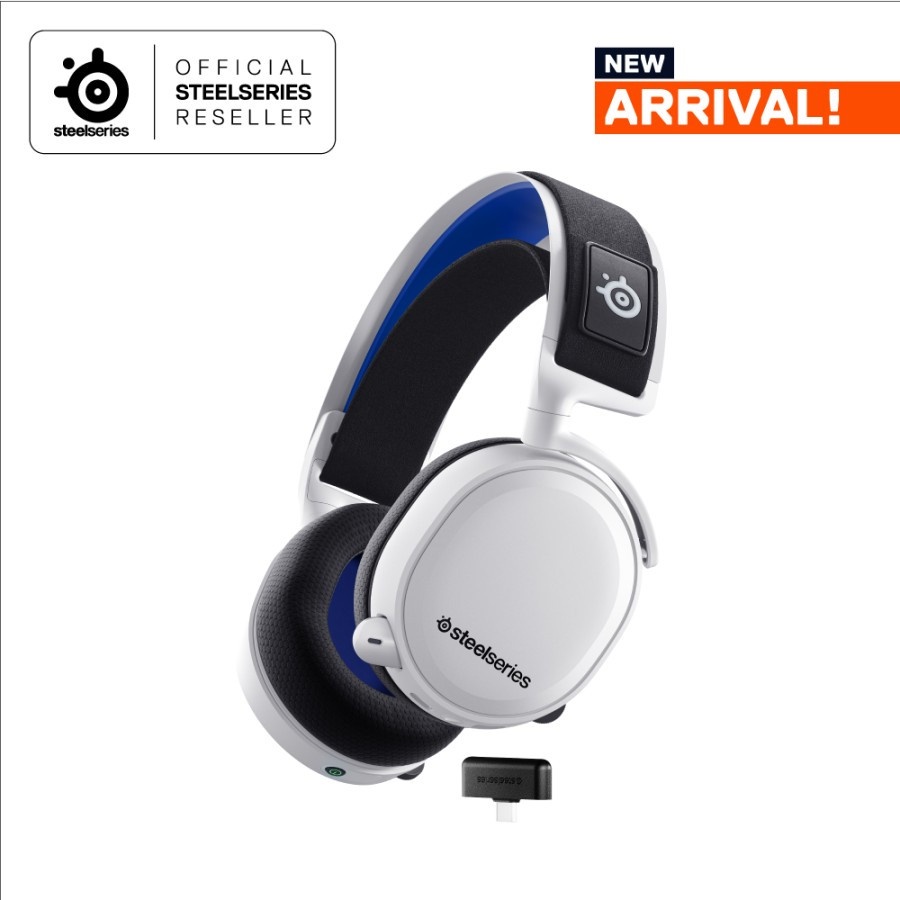 STEELSERIES ARCTIS 7P+ WIRELESS WHITE GAMING HEADSET for PC/PS5/PHONE