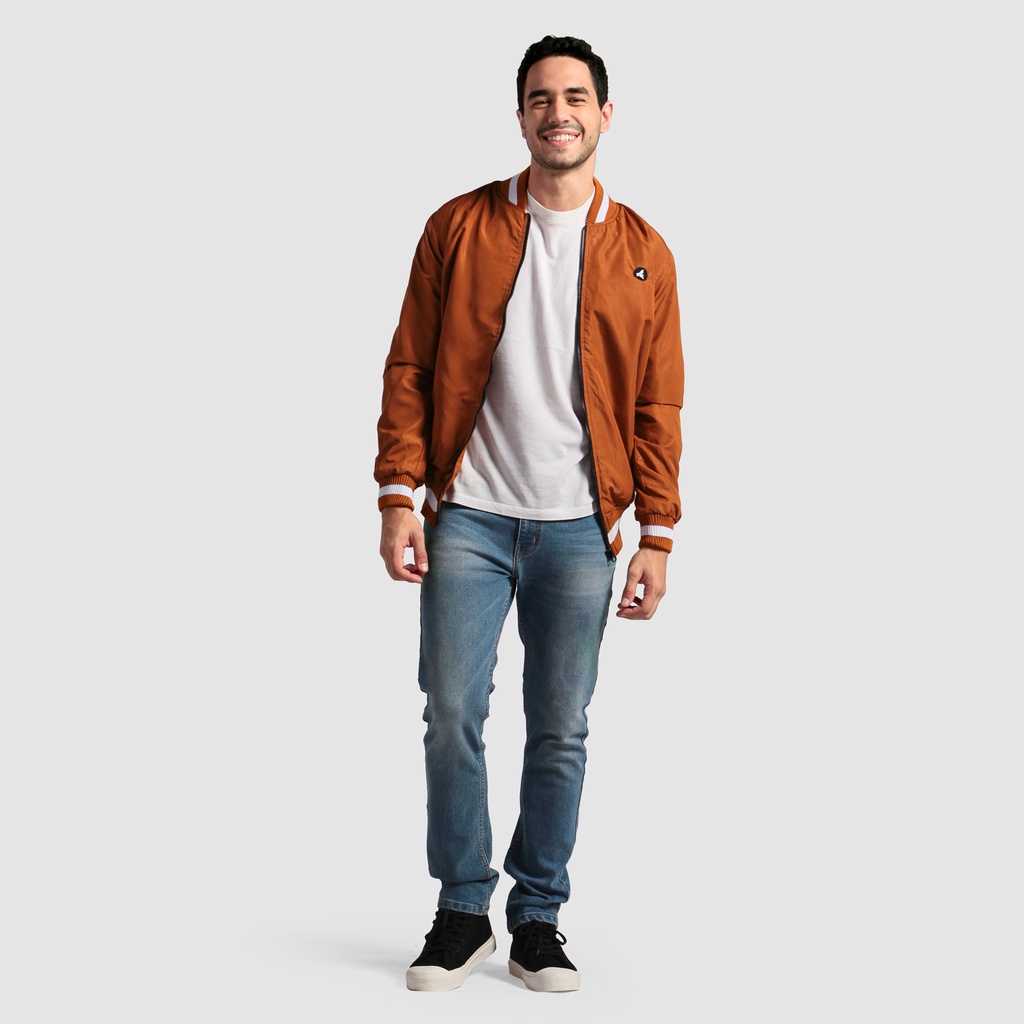 JAKET PRIA KEREN BRODO ORIGINAL - Jacket Bromb Varsity Jacket Brown