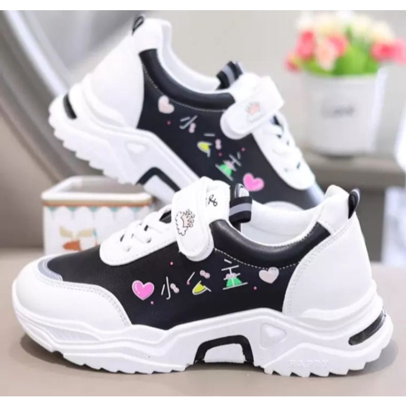 Sepatu Sneakers Jintu Korea Anak Perempuan Hangul