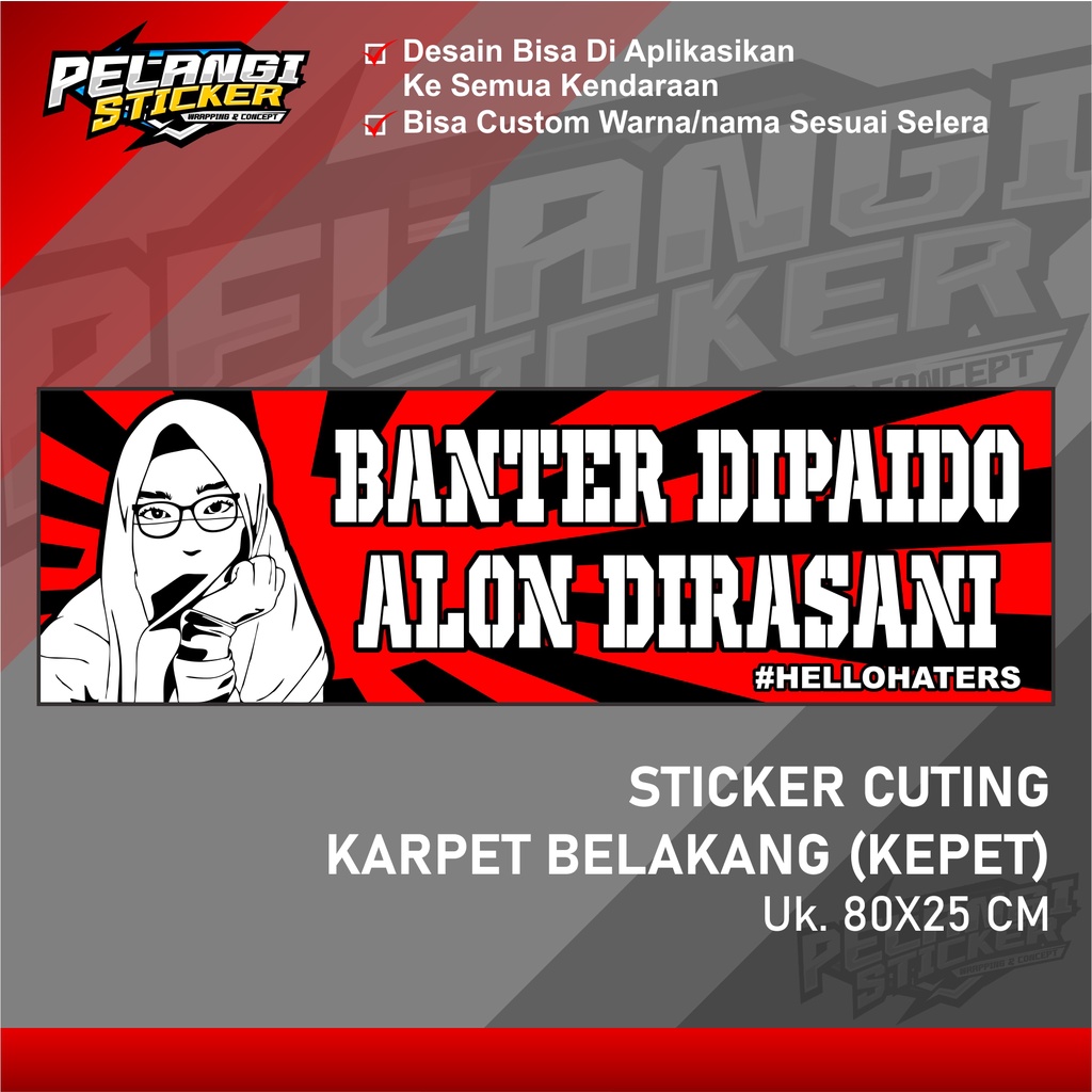 Stiker Karpet Belakang Truk Stiker Kepet Karpet Belakang Stiker Variasi Truck 29 truk 80x25cm printi