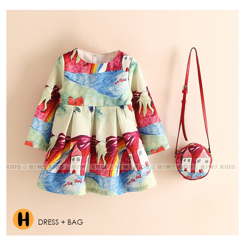 BW DRESS ANAK LONG BONUS BAG TEEN