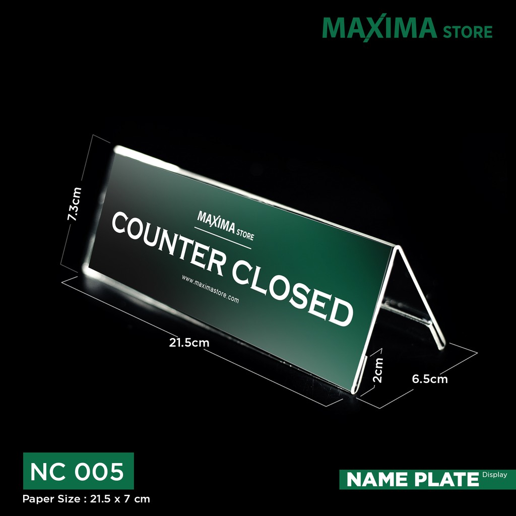 

papan nama akrilik / sign holder / display nama akrilik