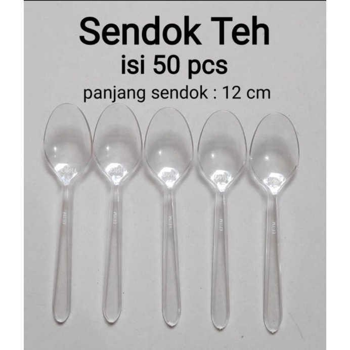 sendok teh/sendok plastik bening kecil/sendok puding/sendok es krim