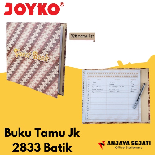 

Buku Tamu Joyko 2833 Batik | Guest Book | Satuan