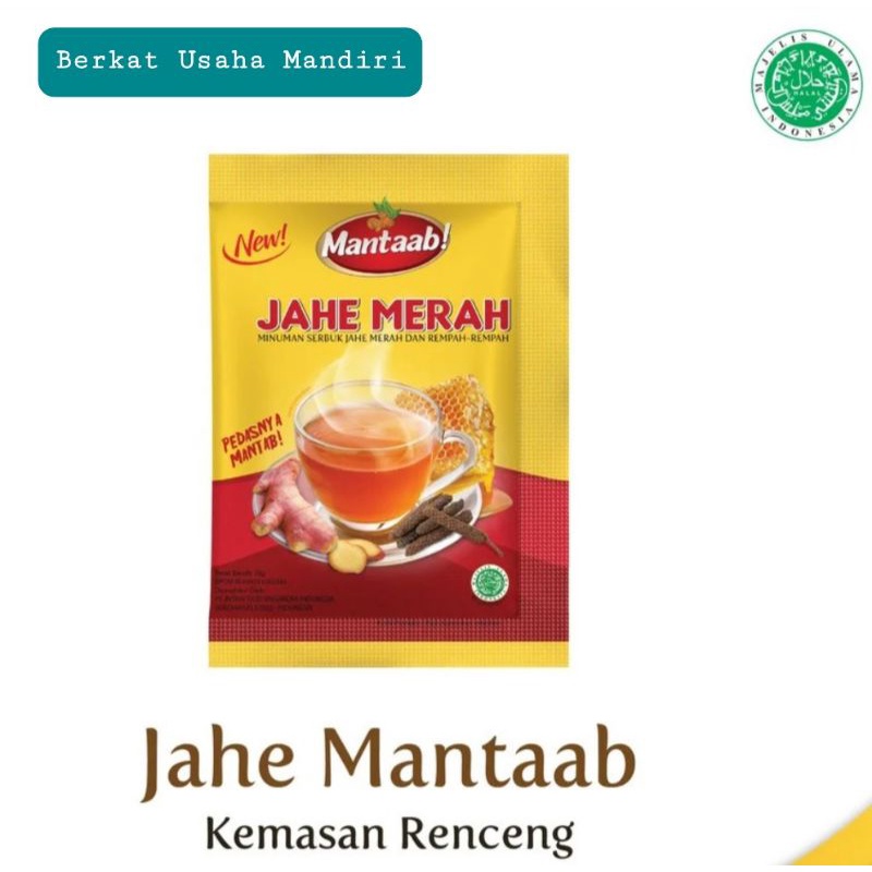 Jahe Merah Mantab &amp; Mantab Jeruk Nipis isi kemasan sachet