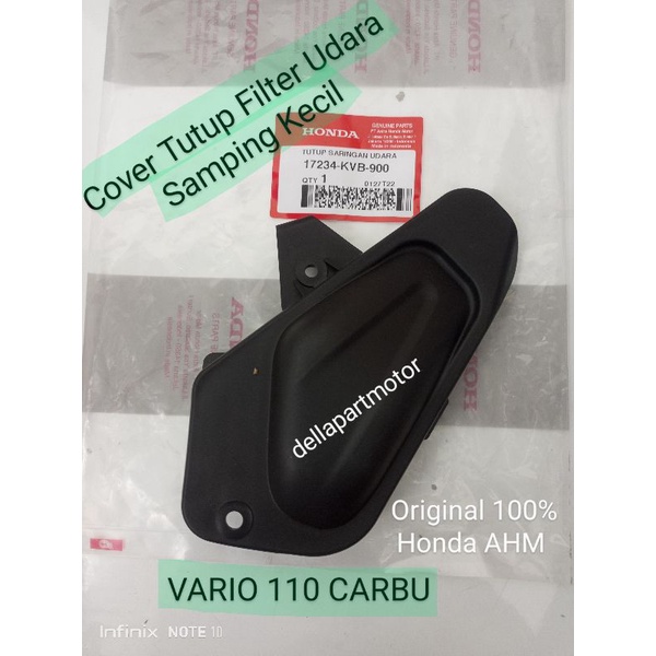COVER TUTUP FILTER UDARA SAMPING KECIL VARIO 110 CARBU 17234-KVB-900 ORI HONDA