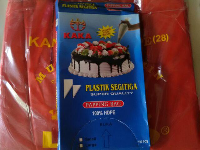 Isi 100 Pcs Plastik Segitiga Papping Bag/plastik Kue/plastik Ultah