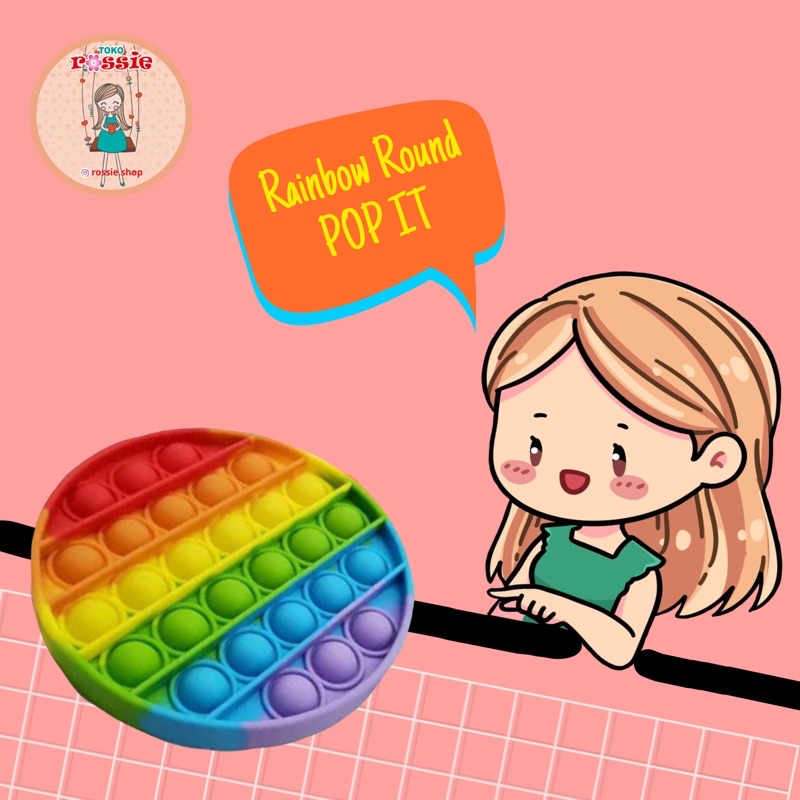 READY!READY! Fidget Pop It Rainbow Lengkap Murah/Mainan Sensorik Pereda Stres/Pop It Viral-Round