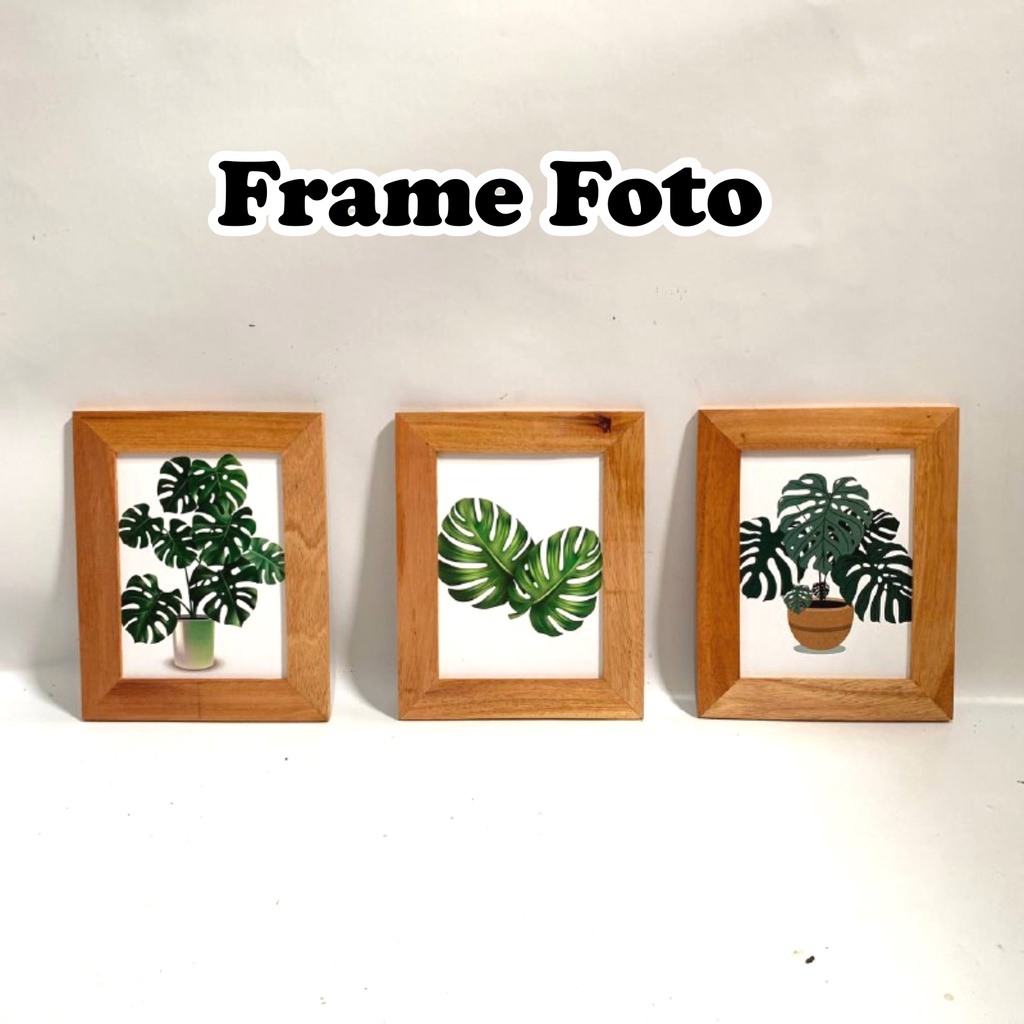 

Frame Kayu Bingkai Foto Monstera Pigura Foto Walldecor Hiasan Dinding