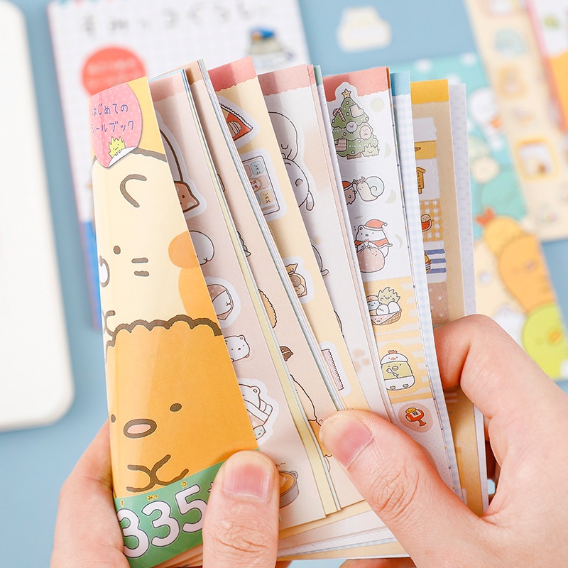 335 Pcs Cute Japanese Paper Sticker Book Cartoon CORNER CREATURE Diary Decoration Material