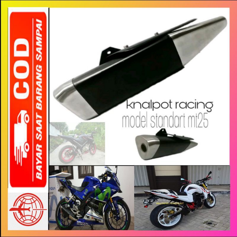 knalpot racing mt25 custom pnp mt25 r25 mt15 r15 vixion byson gsx mxking cb150 cbr150 tiger verza