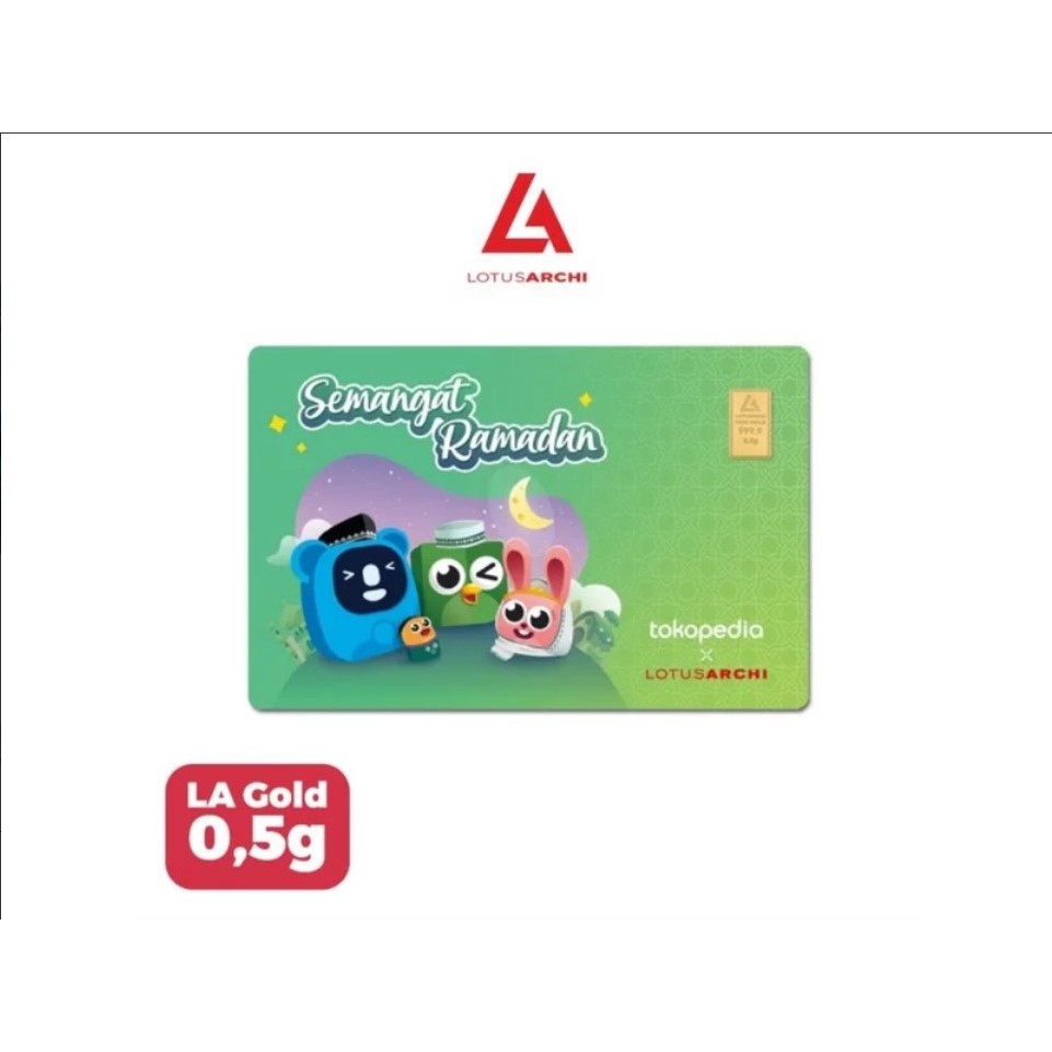 Logam Mulia Emas 24 Karat LM 0.5 Gram Lotus Archi Gift Series Ramadhan