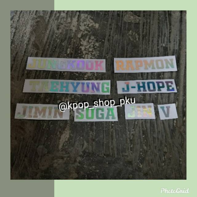 

STICKER / STIKER HOLOGRAM MEMBER BTS