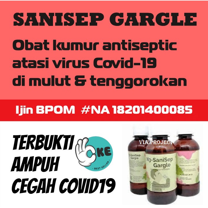 SANISEP GARGLE N3 ANTISEPTIC - OBAT KUMUR ANTISEPTIK ISI  200ML