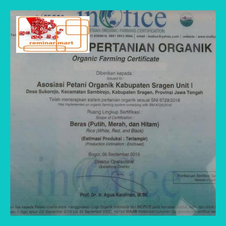 

S0Bers Beras Organik Mentik Wangi Ric0S50B