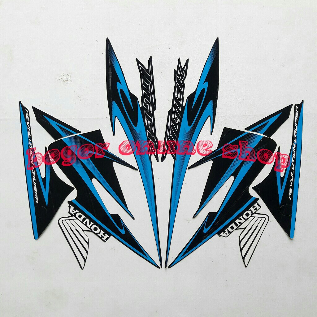 stiker motor tiger revo 2013 full hitam-biru