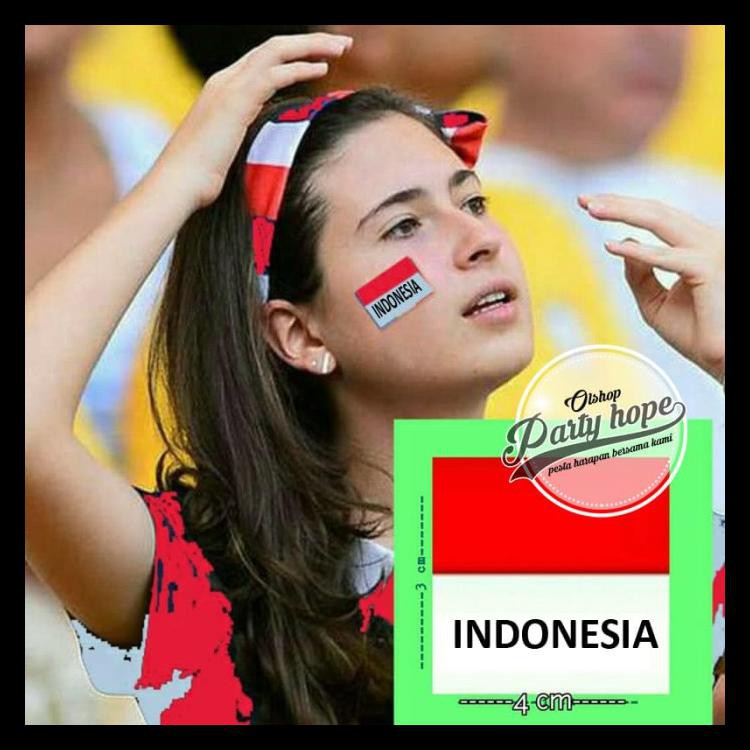 

Stiker Pipi Merah Putih / Sticker Pipi Bendera Indonesia / Karnaval