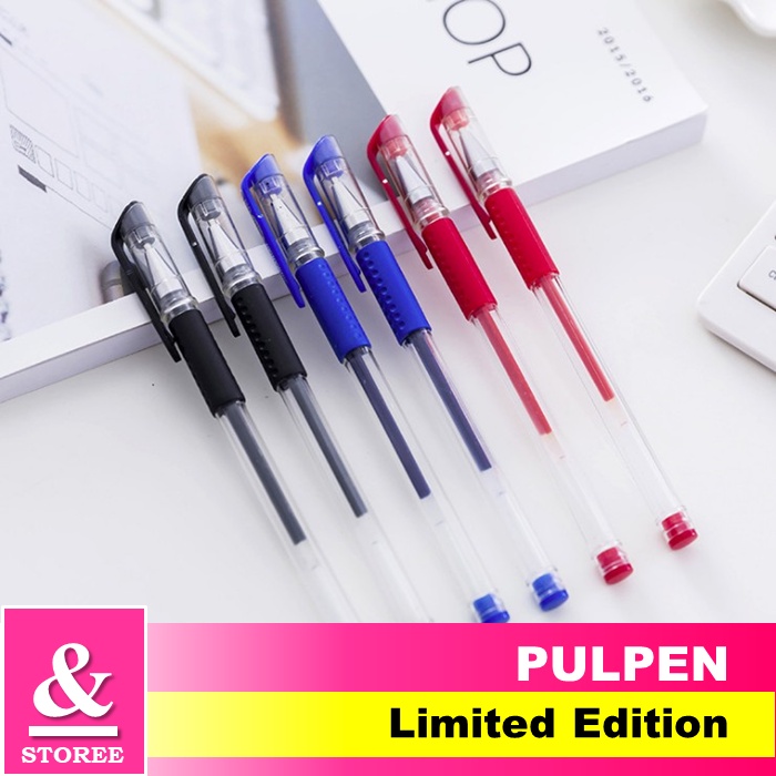 Jual Bolpoin Puplpen Pen Pena Gel Mimi Murah Tebal Standar 0.5mm Tinta ...