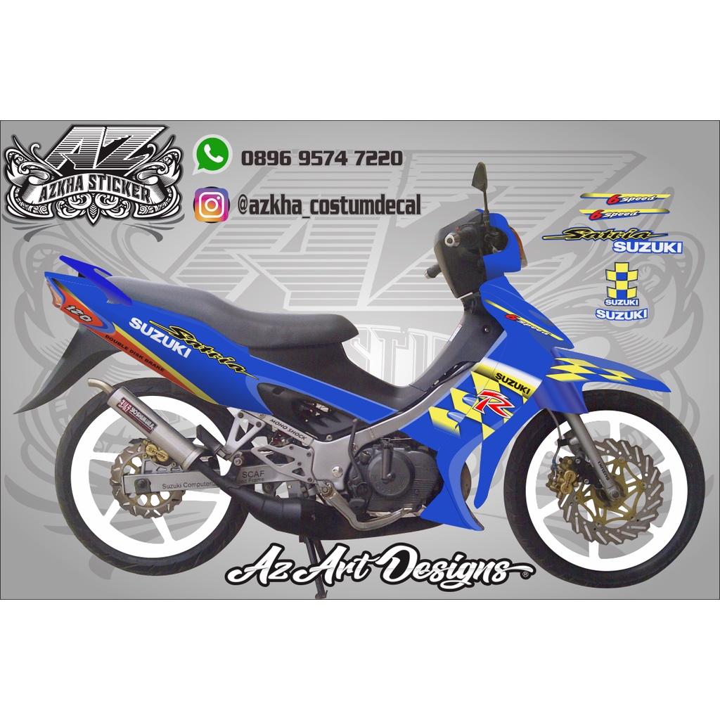 Striping Satria Hu satria 2 tak LSCM livery Kenny Robert