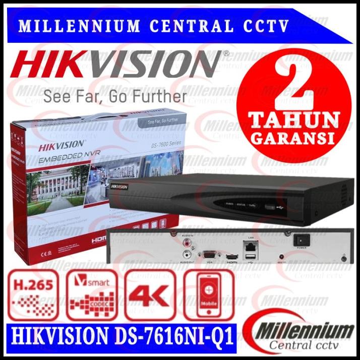 Nvr Hikvision 16Ch Ds-7616Ni-Q1 / Nvr Hikvision 16 Channel