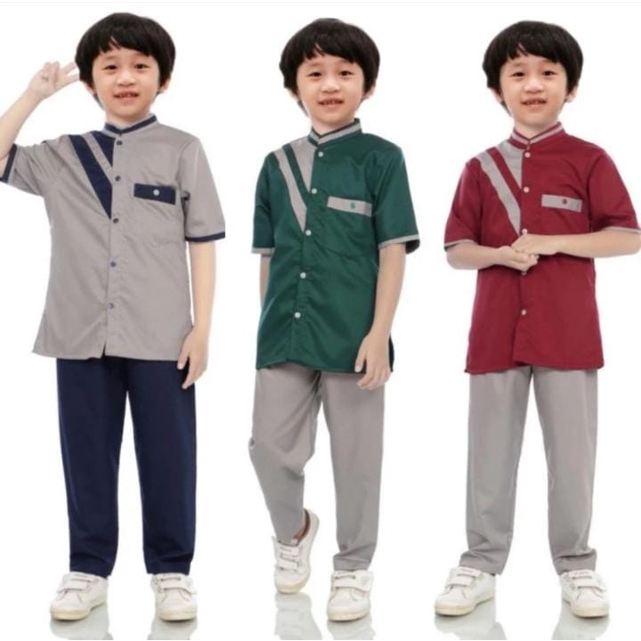 Setlan baju muslim anak laki-laki 1-12thn // Baju koko TERBARU