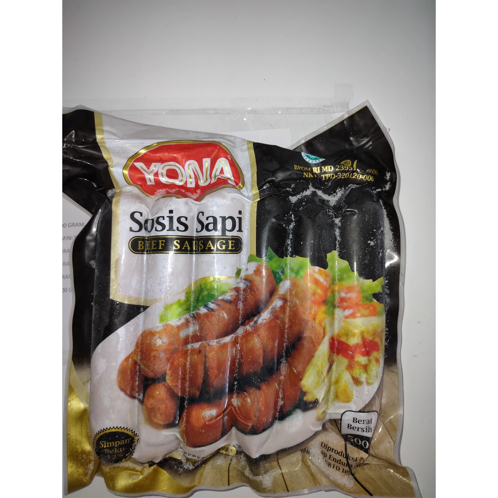 Jual Yona Sosis Sapi Bakar(beef Sausage) 500 Gram Frozen Food | Shopee ...