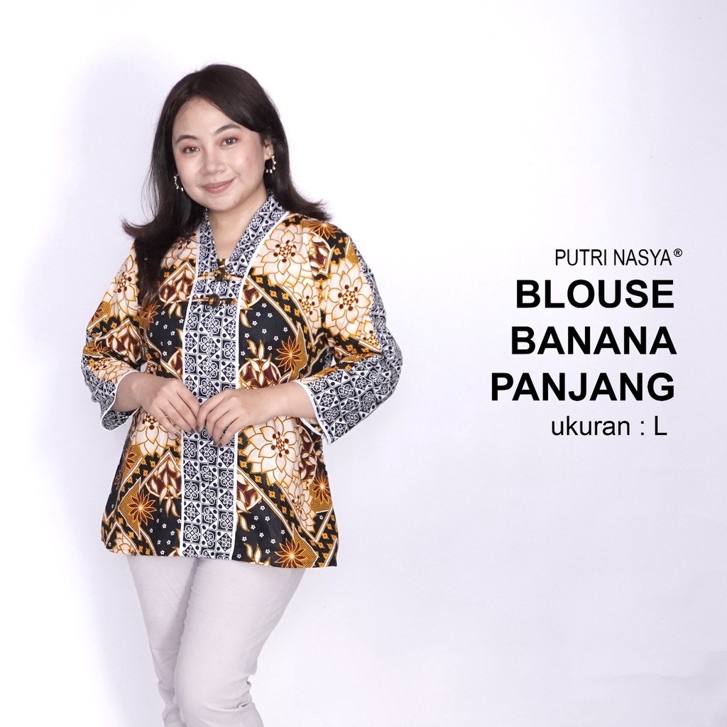 Blouse Big Size Batik Wanita Atasan Batik Lengkap S-M-L-XL-2L-3L-4L-5L-6L-7L Model Blus Jumbo Seragam Batik / Atasan Formal Kantor Wanita Big / Pakaian Batik Wanita Kekinian Jumbo / Atasan Kerja Model Terbaru Batik Bahan Katun Wanita