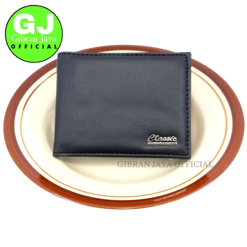 Dompet Pria Kulit Sintetis Hitam Resleting