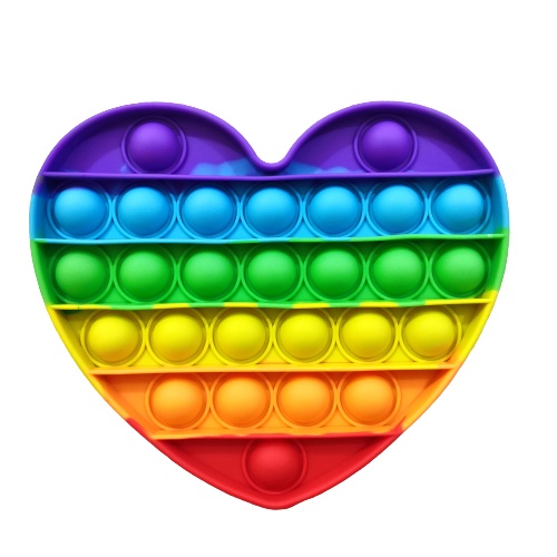 Pop it fidget toy Rainbow-Love
