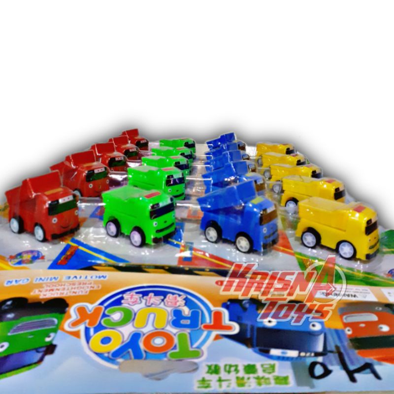 MAINAN ANAK MOBIL BUS TAYO PULL BACK/LITLLE BUS TAYO/TRUCK TAYO PULL BACKisi 20pcs/Lembar